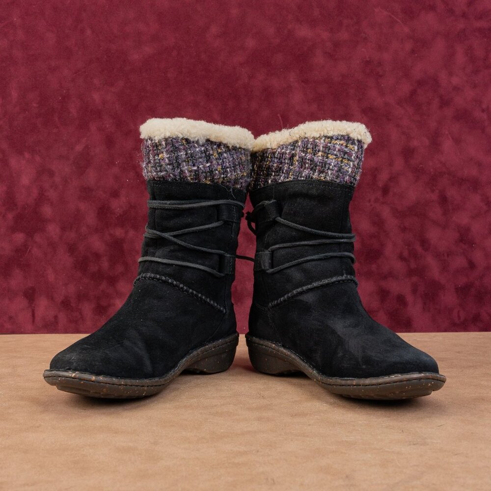 UGG Women Tanasa Fleece Lined Warm Lace Slip-on Mid calf boots sz 7 - Picture 2 of 8